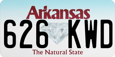 AR license plate 626KWD