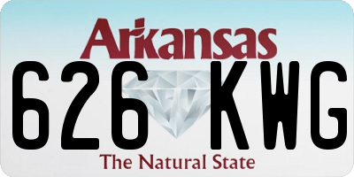 AR license plate 626KWG