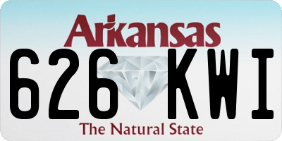 AR license plate 626KWI
