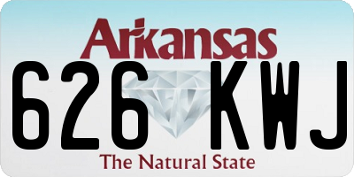 AR license plate 626KWJ