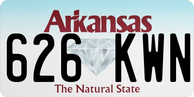 AR license plate 626KWN