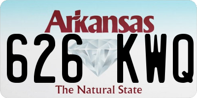 AR license plate 626KWQ
