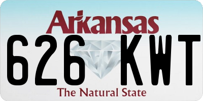 AR license plate 626KWT