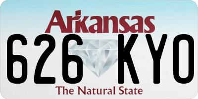 AR license plate 626KYO
