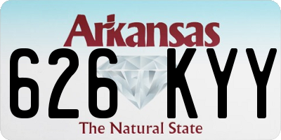 AR license plate 626KYY