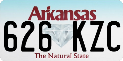 AR license plate 626KZC
