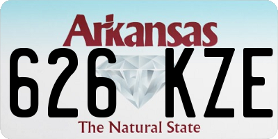 AR license plate 626KZE