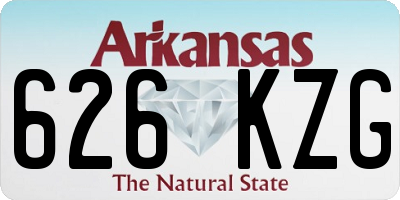 AR license plate 626KZG
