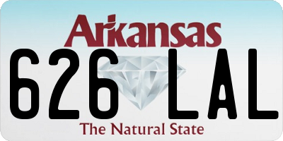 AR license plate 626LAL