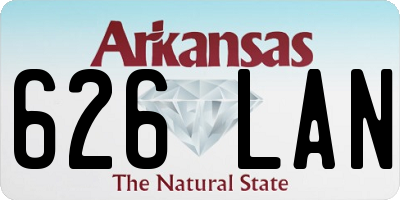 AR license plate 626LAN