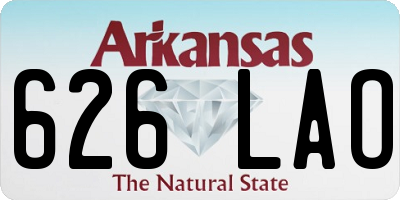 AR license plate 626LAO