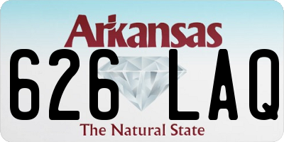 AR license plate 626LAQ