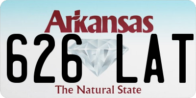 AR license plate 626LAT