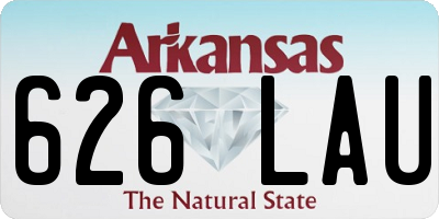 AR license plate 626LAU