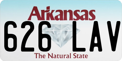 AR license plate 626LAV