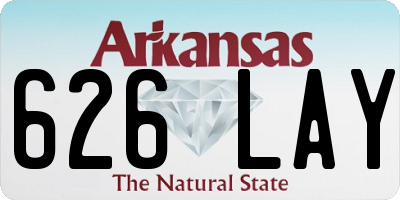 AR license plate 626LAY