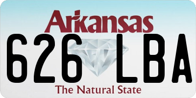 AR license plate 626LBA