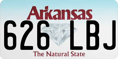 AR license plate 626LBJ