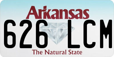 AR license plate 626LCM