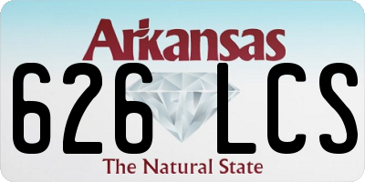 AR license plate 626LCS
