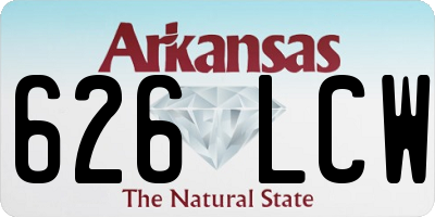 AR license plate 626LCW