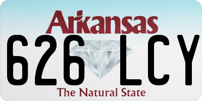 AR license plate 626LCY