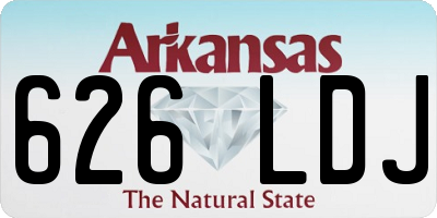 AR license plate 626LDJ