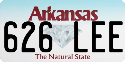 AR license plate 626LEE
