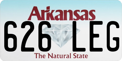 AR license plate 626LEG
