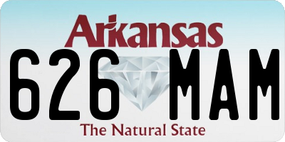 AR license plate 626MAM