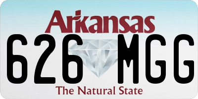 AR license plate 626MGG