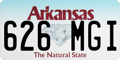 AR license plate 626MGI