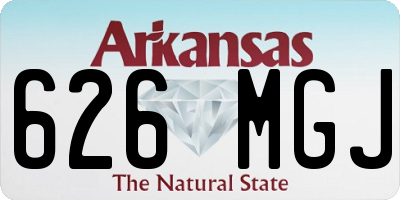 AR license plate 626MGJ
