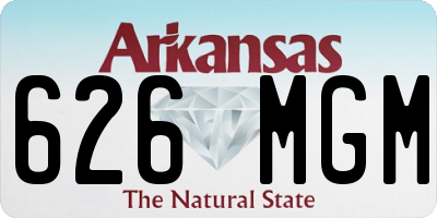 AR license plate 626MGM