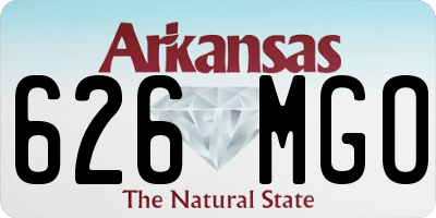 AR license plate 626MGO