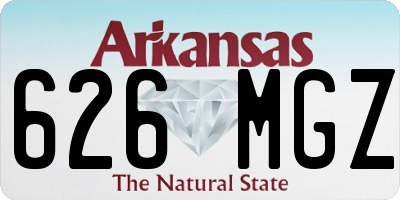 AR license plate 626MGZ