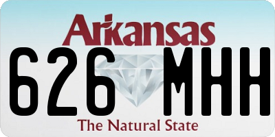 AR license plate 626MHH