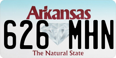 AR license plate 626MHN
