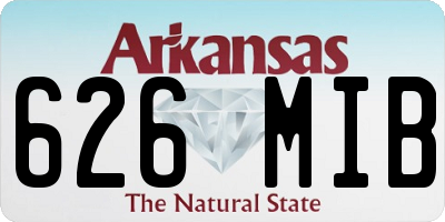 AR license plate 626MIB