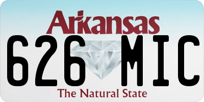 AR license plate 626MIC