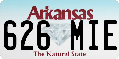AR license plate 626MIE
