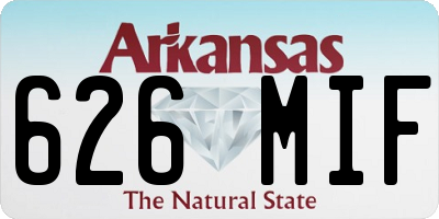AR license plate 626MIF