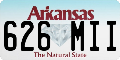 AR license plate 626MII