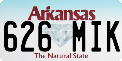 AR license plate 626MIK