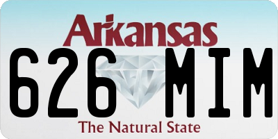 AR license plate 626MIM
