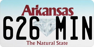 AR license plate 626MIN