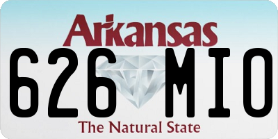 AR license plate 626MIO