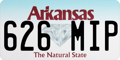 AR license plate 626MIP
