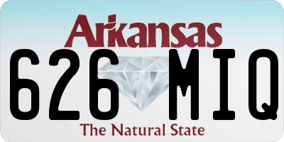 AR license plate 626MIQ