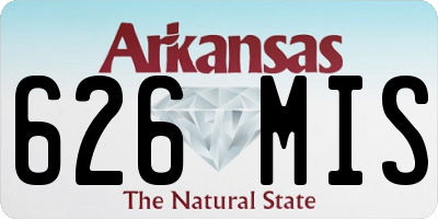 AR license plate 626MIS